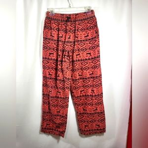 Northwest Territory orange and black aztec look pj pants men's S  #1317